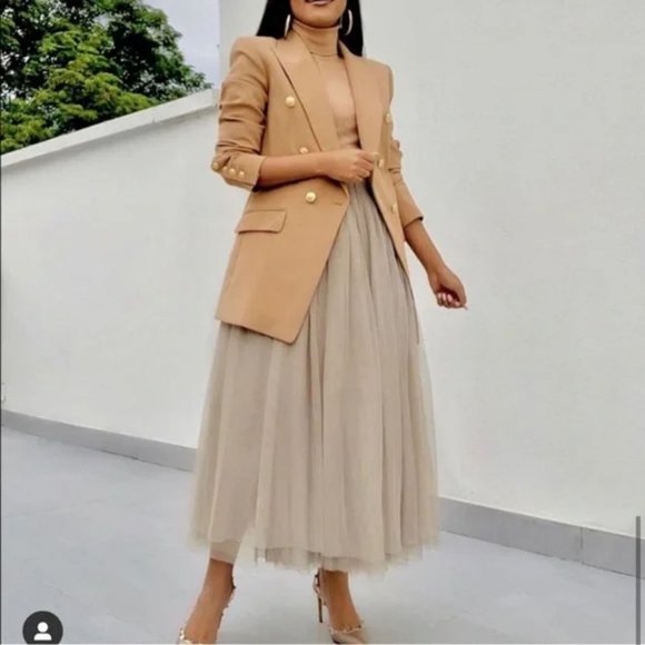 ZARA TAILORED DOUBLE BREASTED BLAZER GOLD BUTTONS BALMAIN LIKE - Picture 8 of 12